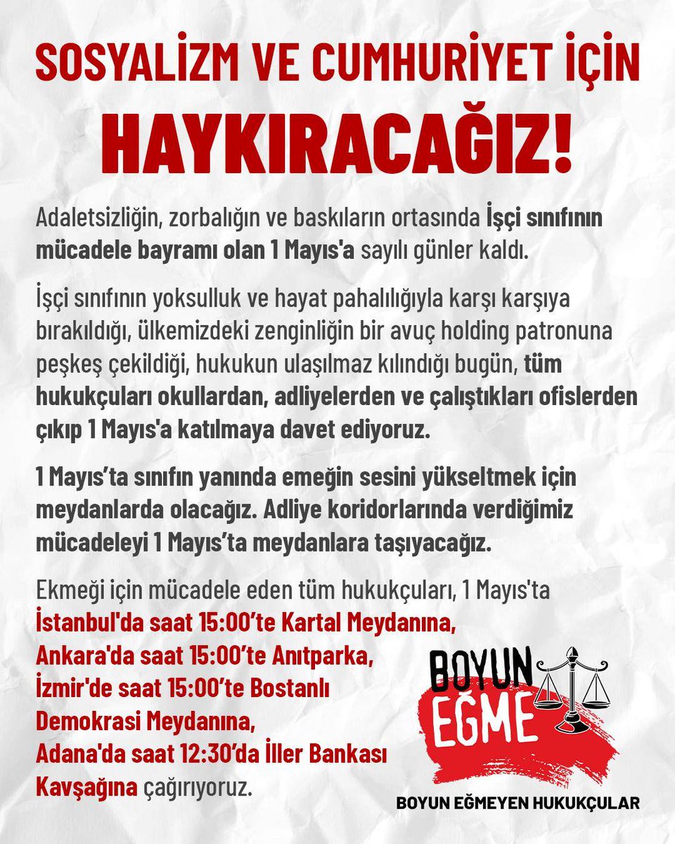 Boyun Eğmeyen Hukukçular tweet media