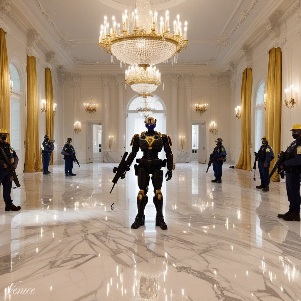 Snafu212's tweet photo. New East Wing of the Whitehouse. Now with extra security. https://t.co/A5XZTD7Qcp