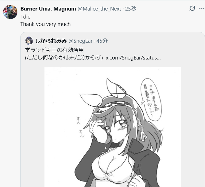 海外ニキの引用のメッセージがあまりに潔くてシンプルすぎて爆笑してる 