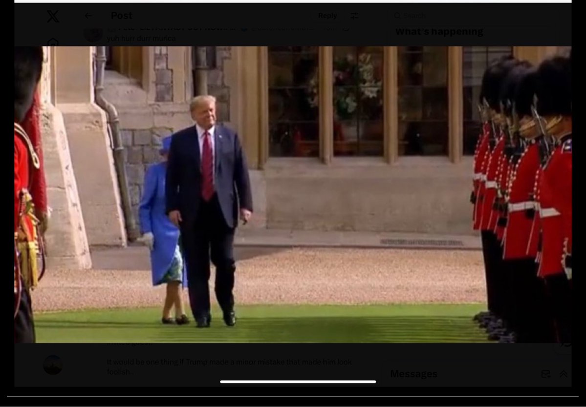 BraidseaQuine's tweet image. Trump disrespected the King’s mother,the late Queen Elizabeth. 

#NoRespect #NoManners #NoClass