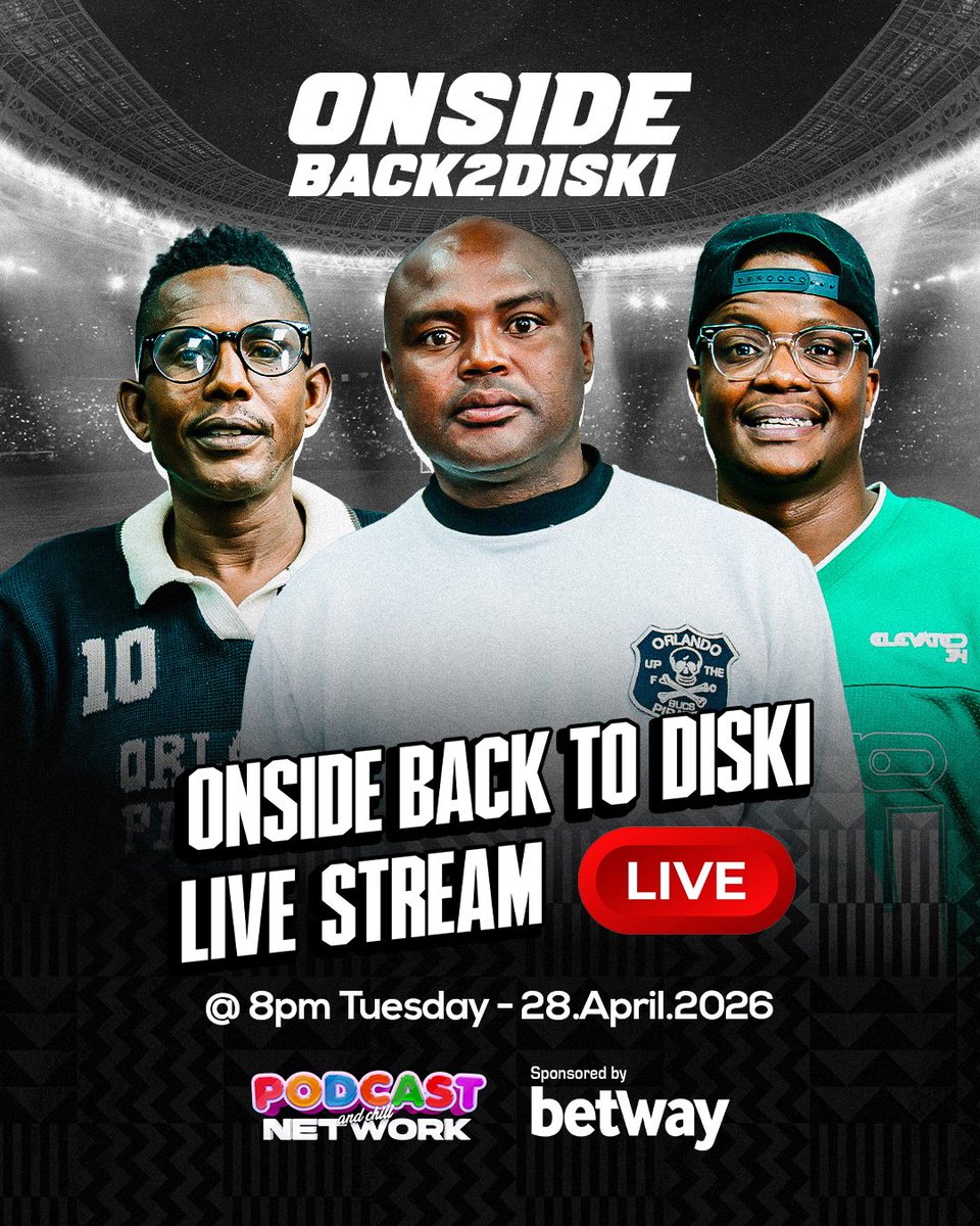 podcastwithmacg's tweet image. 🚨 LIVE TONIGHT | 8PM 🚨

On Side Back2Kasi is back! 🔥

Tonight we break down:
⚽ PSL title race
☠️ Pirates under pressure
👆🏼Sundowns chasing hard
✌️ Chiefs fixtures &amp;amp; chances
📈 NFD promotion battle
📉 Baroka relegated

Who wins the league from here? 👀

📍Live at 8PM
Drop your