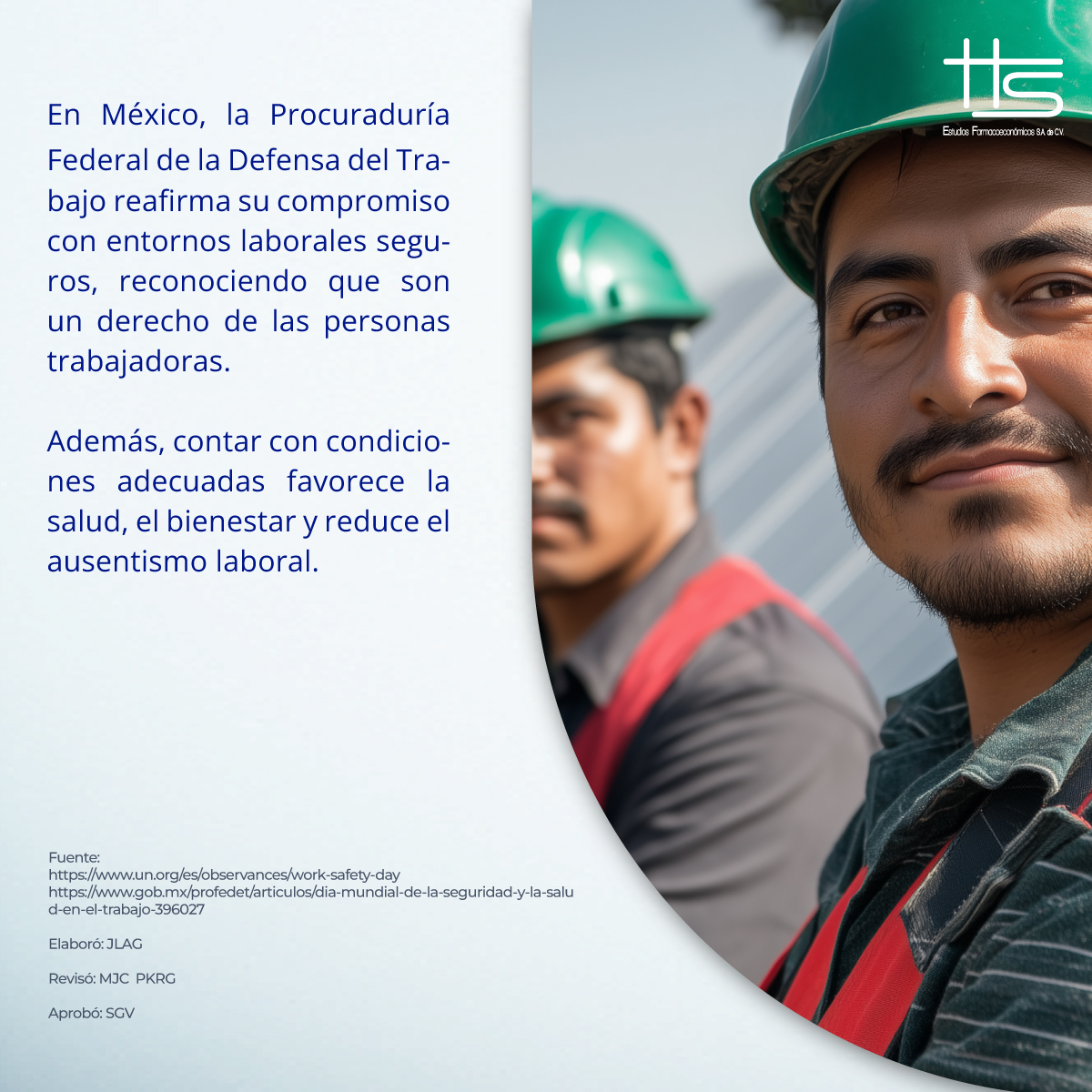EstudiosHs's tweet photo. Un entorno de trabajo seguro hace la diferencia.

Este 28 de abril recordamos que la prevención es clave para proteger la salud, reducir riesgos y mejorar la calidad de vida de las personas trabajadoras.
#DíaMundialSeguridadYSalud #TrabajoSeguro #PrevenciónDeRiesgos #SaludLaboral https://t.co/vGeZCCP9pM