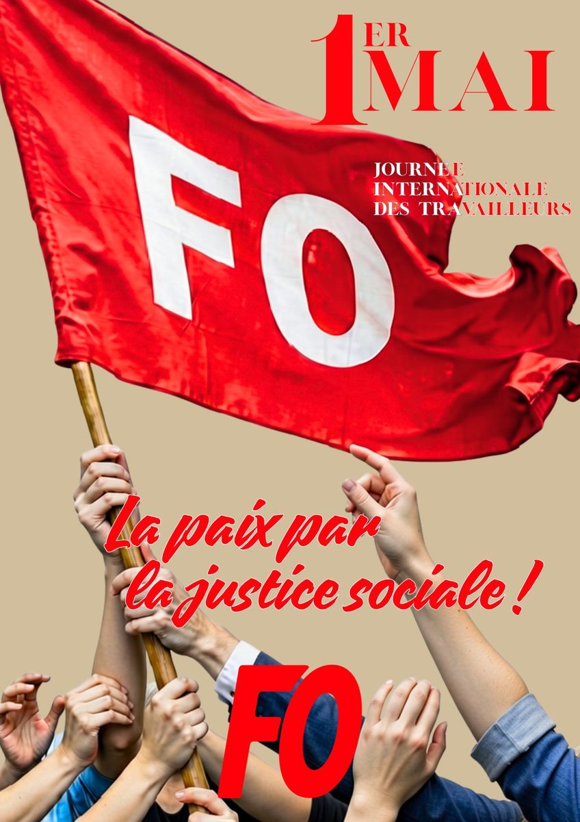 force_ouvriere's tweet photo. [#1ermai] - 2026

La paix par la #justicesociale ! https://t.co/mdJjSzFIRI