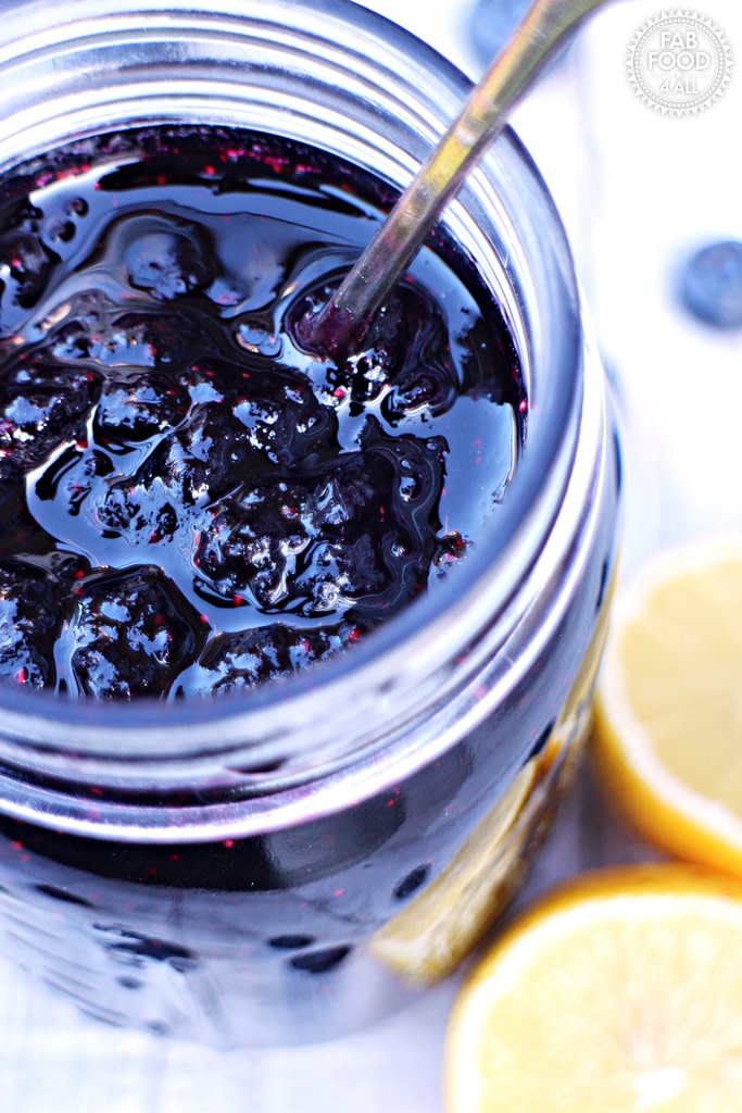 FabFood4All's tweet photo. Simple Blueberry Jam can be made with fresh or frozen blueberries. Requires just 3 ingredients and no added pectin! https://t.co/Nk8mv45nI9 #blueberry #jam #preserve #jammaking #blueberryjam https://t.co/x3BGCEudK1
