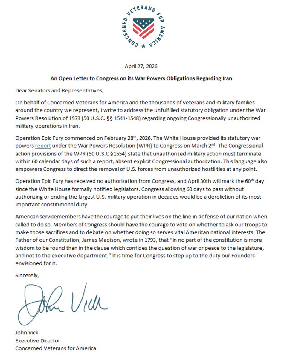 Concerned Veterans for America tweet media