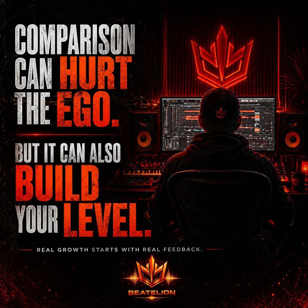 Beatelion_music's tweet image. Comparison can hurt the ego.
But it can also build your level.
Real growth starts when you stop protecting your sound from feedback.
Beatelion is coming for producers who want to grow, compete, and know where they really stand.

#beatelion #beatmaker #musicproducer #producerlife