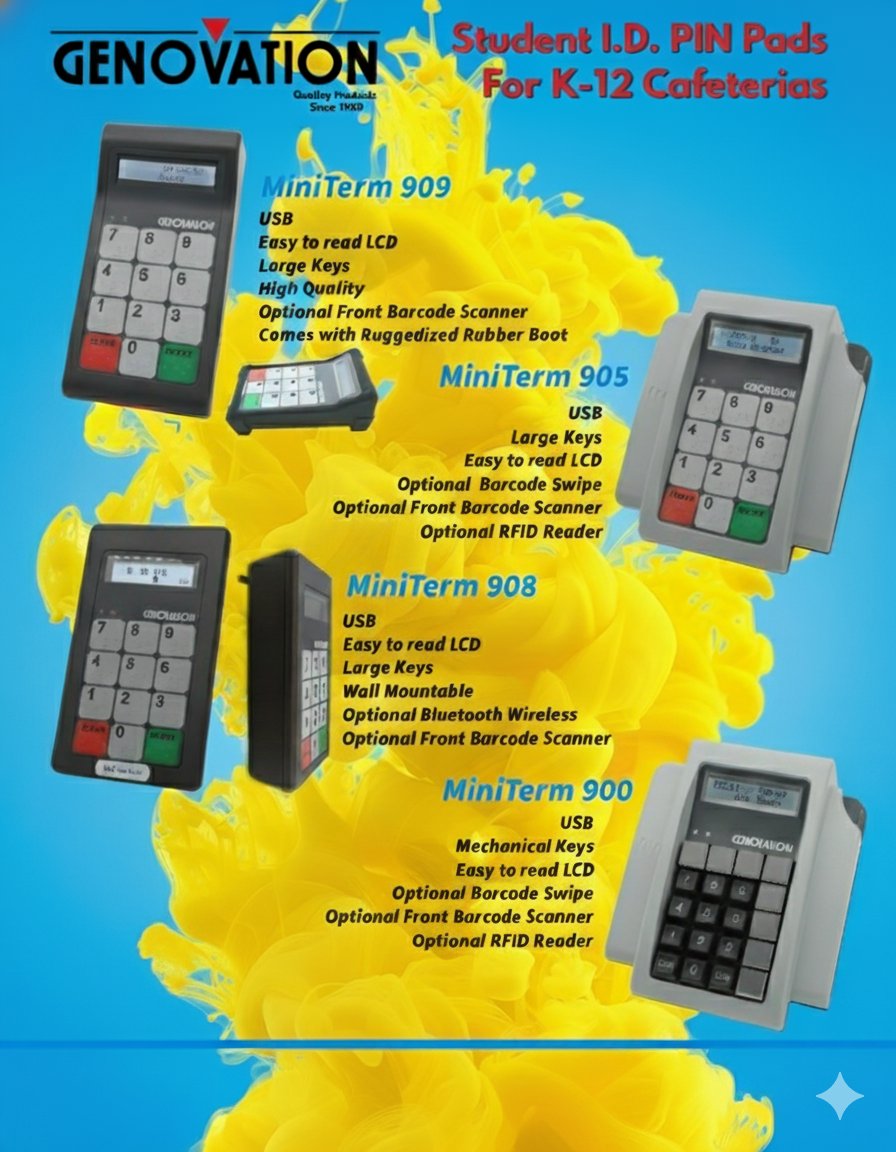 GenovationInc's tweet image. Fast and Reliable is our Middle Name--Genovation Student ID Keypads help schools keep lunch lines efficient and short.  Reliable and fast is what we are all about.  Universally compatible with all K12 lunch software.  Genovation.com #Genovation #Schoollunch #K12 #keypads