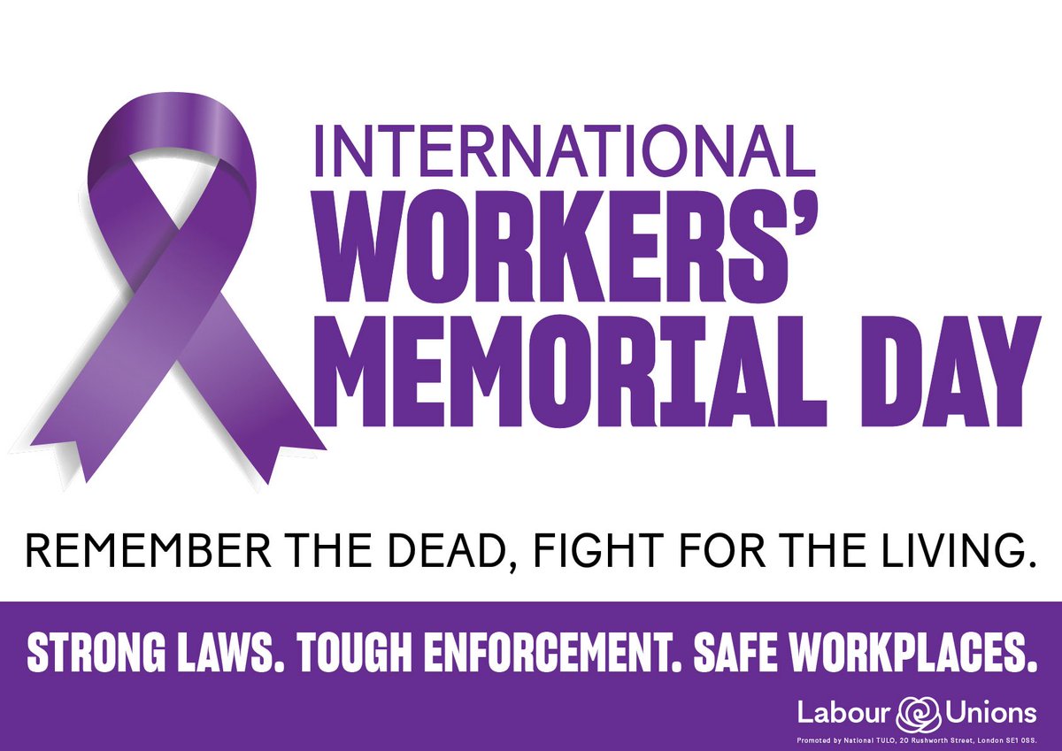 LabourInRoyston's tweet photo. Today is International Workers Memorial Day.
Remember the dead, fight for the living. https://t.co/YxUHxlpB1l