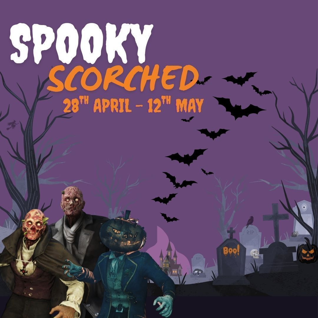 DuchessFlame's tweet photo. 🎃 Spooky Scorched Event: April 28th – May 12th 👻

 A Halloween favorite is back(for spring no less!) ! Defeat costumed Scorched for Spooky Treat Bags, collect Mystery Candy, and complete daily challenges for seasonal rewards.

Trick-or-treat, hunt, and loot your way through Appalachia’s creepiest event of the year! 🍭 

Event Guide: 
https://t.co/zzUFVmfJWG