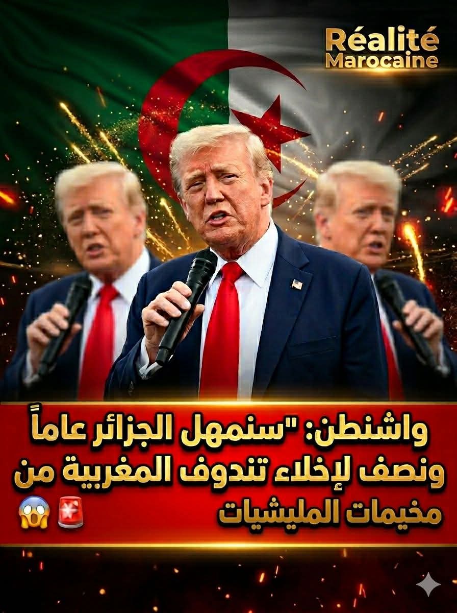 واشنطن: "سنمهل الجزائر عاماً ونصف لإخلاء تندوف المغربية من مخيمات المليشيات 😱🚨
