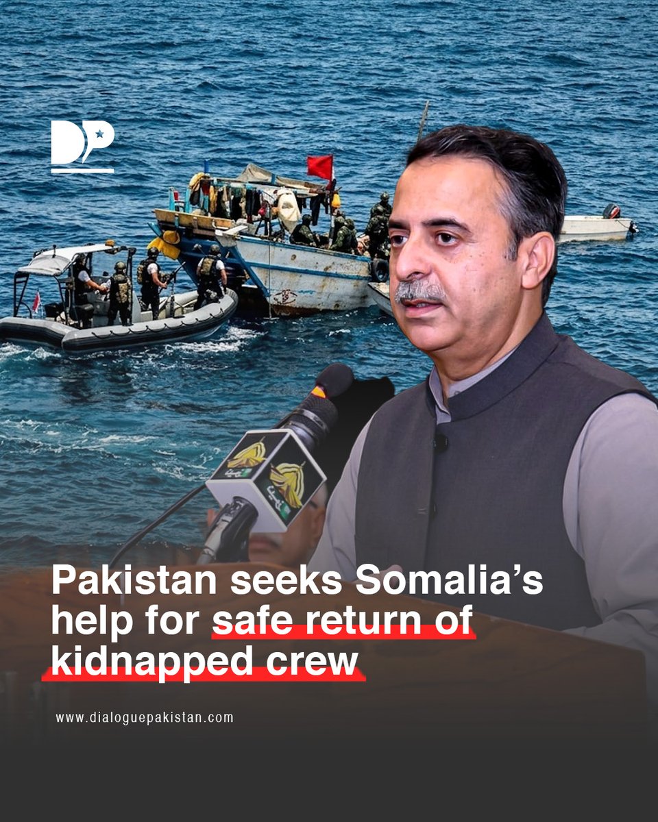 DialoguePak's tweet image. The government has initiated measures to secure the safe return of 11 Pakistani crew members taken h0stage after pirates att@cked an oil tanker near Somalia.

dialoguepakistan.com/en/pakistan/pa…

#DialoguePakistan #Govt #Approaches #SomaliaGovt #Release #kidnapped #Pakistanicrew