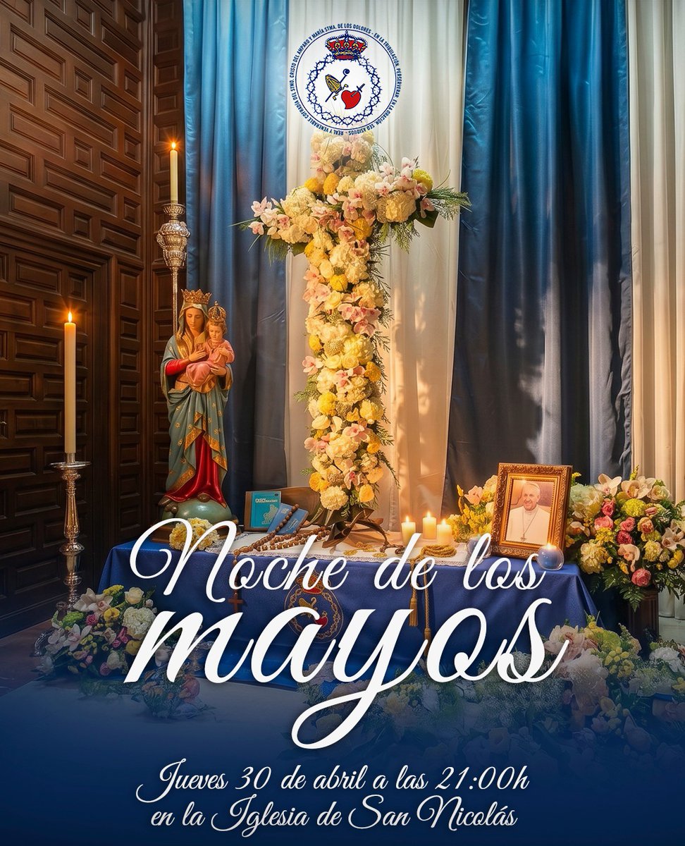 cofradia_amparo's tweet photo. [ 𝗔𝗚𝗘𝗡𝗗𝗔 ] 💙 Queridos cofrades y simpatizantes de la Cofradía del Amparo. Os invitamos a visitar nuestra querida @PSNicolasMurcia en este día tan especial.

#Murcia #Mayos #SemanaSanta #SemanaSantaMurcia #SoyDelAmparo https://t.co/rASE35jvcl