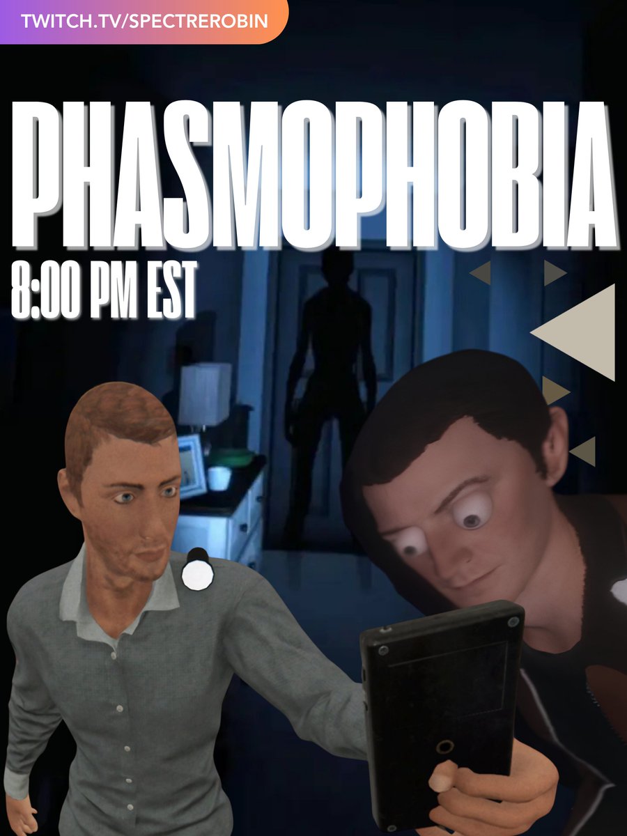 SpectreRobin's tweet image. TONIGHT @ 8:00 PM EST!

We're doing a bit of ghost hunting!

Fun fact: I am TERRIBLE at #Phasmophobia

🔗🟣 In bio