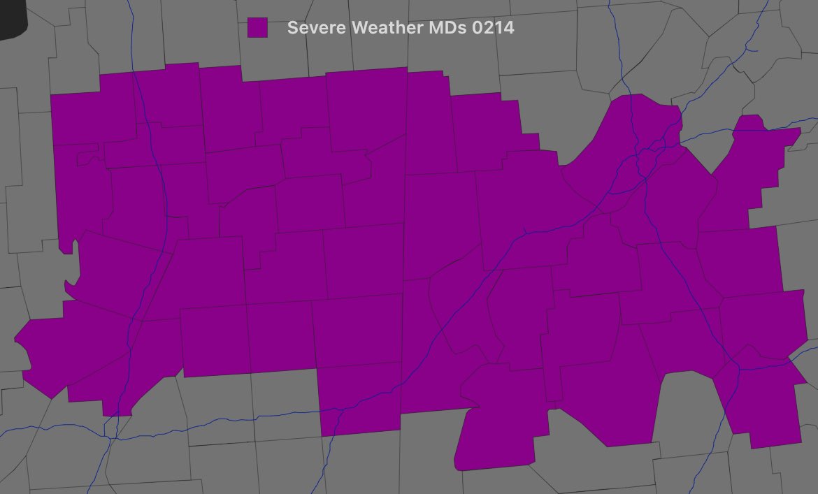 StormTrackingHQ's tweet image. Severe Weather MDs 0214 has been issued for parts of #Alabama and #Mississippi 

Concerning: Severe Potential Watch Possible 
Watch Probability: 40%

#Tornado: 100-125 mph
#Wind: 65-80 mph
#Hail: 1.00-1.75 in. 

Valid until 12:45 pm CDT Today

#wxtwitter #wxX #wx #severewx