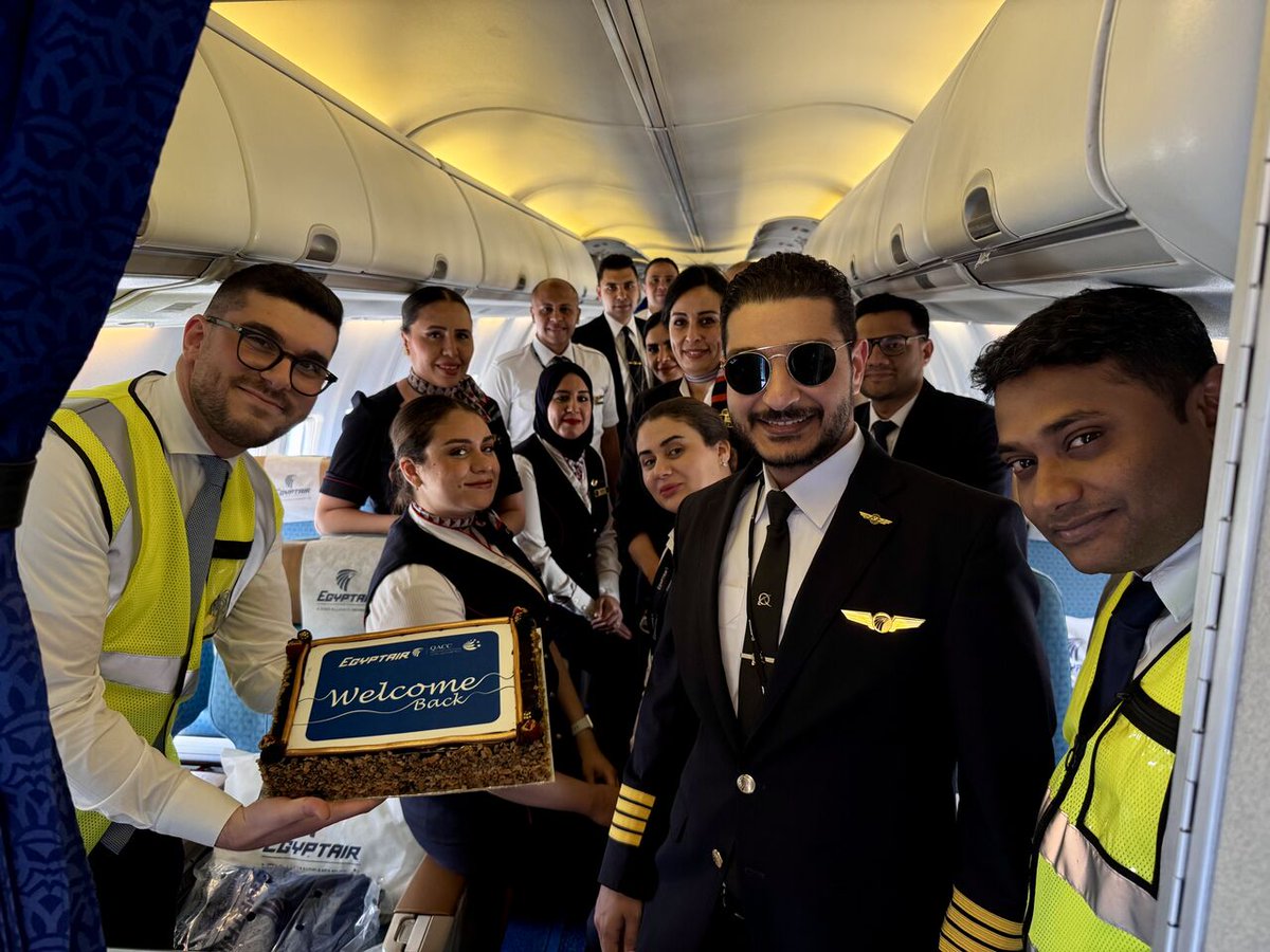 Gate7aviation's tweet image. EGYPTAIR de retour à l'aéroport international de Doha Hamad International Airport ! ✈️

Un retour qui reconnecte les personnes, la culture et les opportunités, et reflète le rôle croissant du Qatar en tant que pôle mondial rapprochant le monde.

#QatarAirways #EgyptAir #Egypt