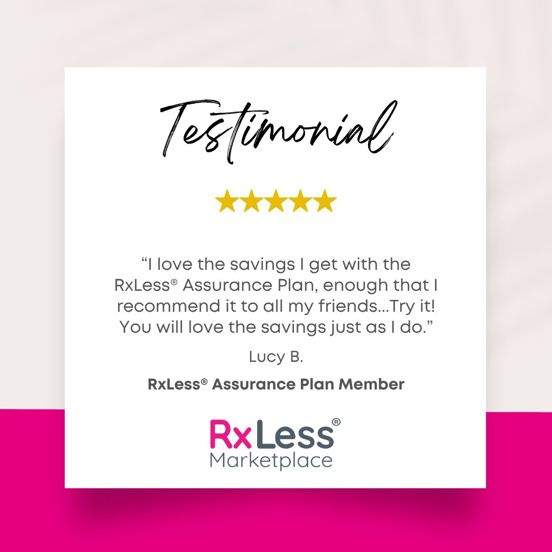 rx_less's tweet image. "Medicare doesn’t always cover everything—so I use the RxLess® Assurance Plan to save." 💙
Lucy, a senior on a fixed income, found a simple way to cut Rx costs using the RxLess® app—and you can too 👉 rxless.com/r/tw406
#TestimonialTuesday #RxLessAssurancePlan #PatientStory