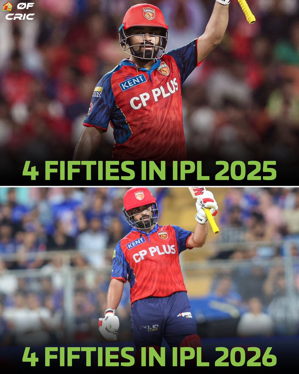 homeofcrick's tweet image. 4 Fifties in IPL 2025.
4 Fifties in IPL 2026.
PRABHSIMRAN SINGH - The Mr Consistent of Punjab King's
#ipl #punjab