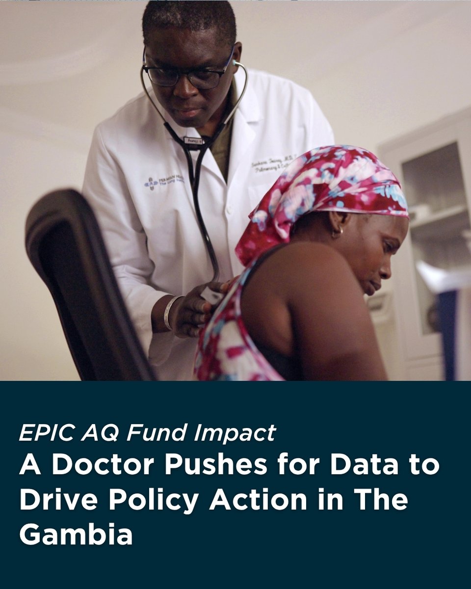 UChiEnergy's tweet image. A Doctor Pushes for Data to Drive Policy Action in The #Gambia 🇬🇲

#AirPollution in The Gambia is moving from a hidden health crisis to the center of national policy, thanks to the efforts of @permianhealth.

Read how our #AirQuality Fund has helped ➡️ bit.ly/3P5ch8Y