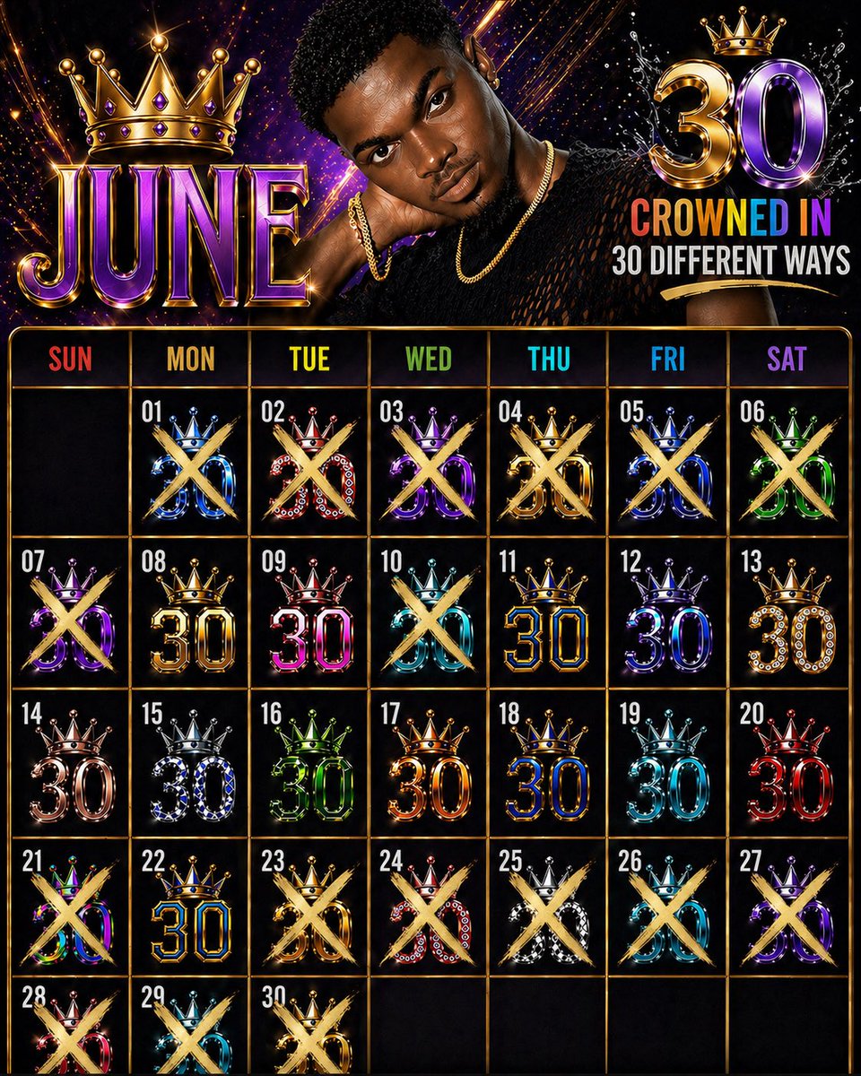 Tijani17Fati's tweet photo. June is for the King 👑
30 days. 30 gifts 🎁🔥
Who’s taking which date? 👀👇

PREMIUM OHENEBA        
EWURAMA BINEY BRANDS                
OHENEMA RUNS STREET              

#DennisOhenebaMitterrand
#EwuramaBiney 
#Royalsemeralds https://t.co/KsG2h5SopJ