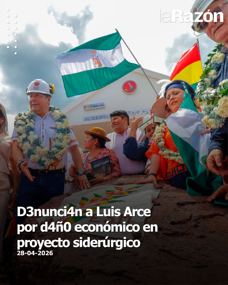 LaRazon_Bolivia's tweet image. #Nacional| La Empresa Siderúrgica del Mutún (ESM) presentó una querella penal contra el expresidente Luis Arce por presunto d4ñ0 económico al Estado en el marco del proyecto siderúrgico del Mutún, en Santa Cruz.
El gerente de la estatal, Álvaro Tejerina, informó que la acción