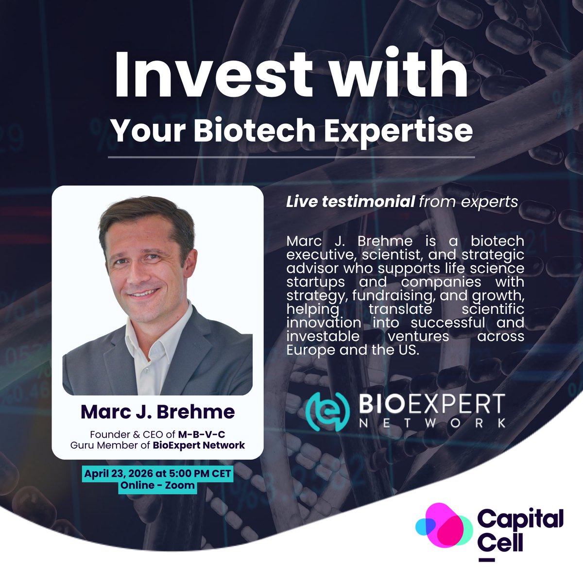 _M_B_V_C's tweet photo. 🎤 Speaking with Capital Cell’s BioExpert Network on how biotech expertise can go beyond the lab — into smarter investing and real impact. Proud to share my experience as part of this growing expert community. 🧬🚀
#BioExpertNetwork #Biotech #LifeSciences #InvestingInInnovation https://t.co/2S18O4bkLp