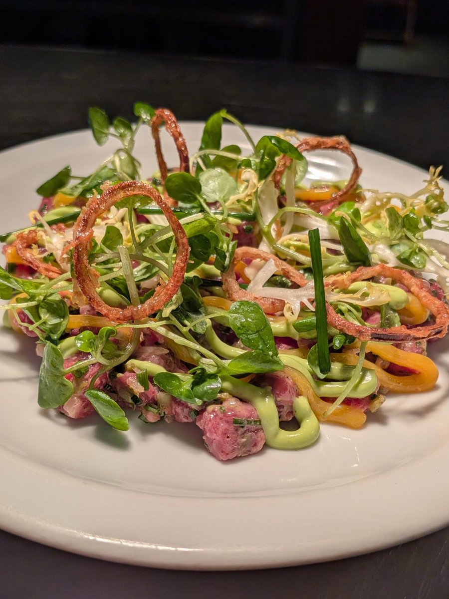 MargoRestaurant's tweet photo. Beef Tartare, Watercress and Egg Yolk

Margo, at 68 Miller St. Book your table at https://t.co/8TzzXZY6Gg https://t.co/JscrVliEpn