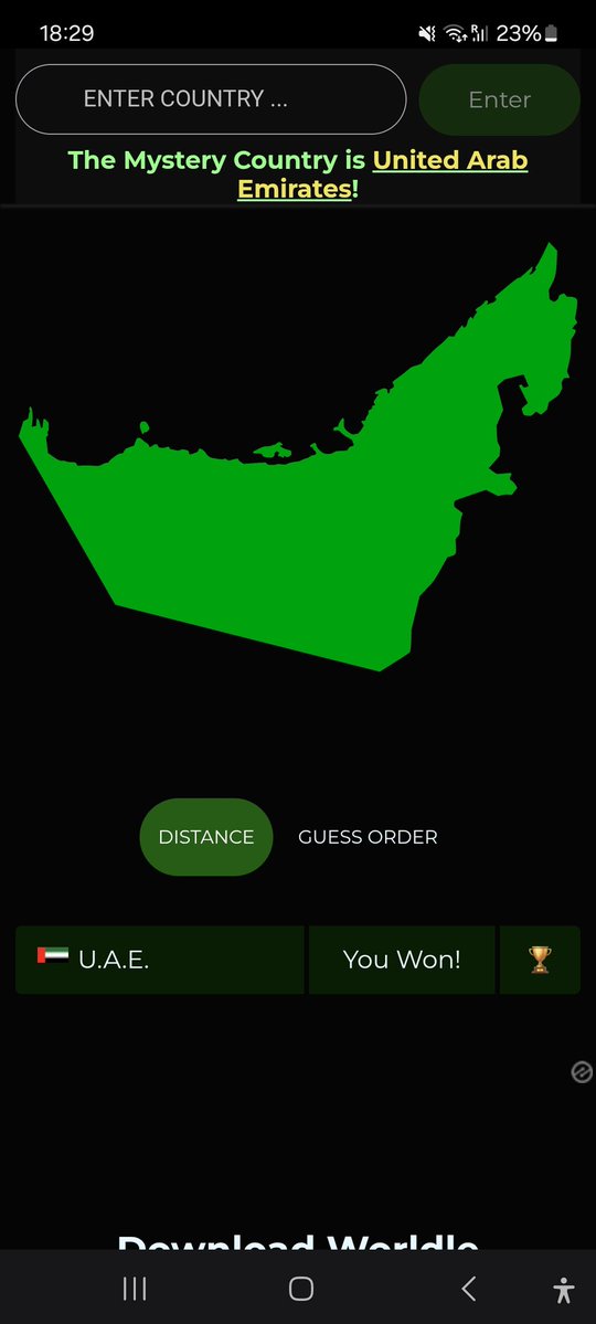 Ju_B81's tweet image. #uae and #uganda in 1! Still got it... #worldle champ!!