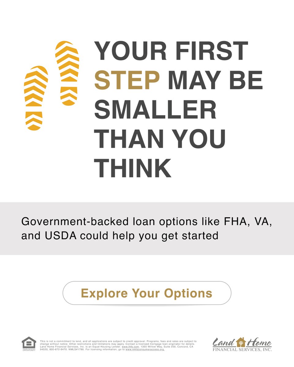 Your first step toward homeownership may be smaller than you think.

Government-backed home loan options like FHA, VA, and USDA may help eligible buyers get started with more flexibility than they expected. If you have been wondering whether buying a home is possible, exploring