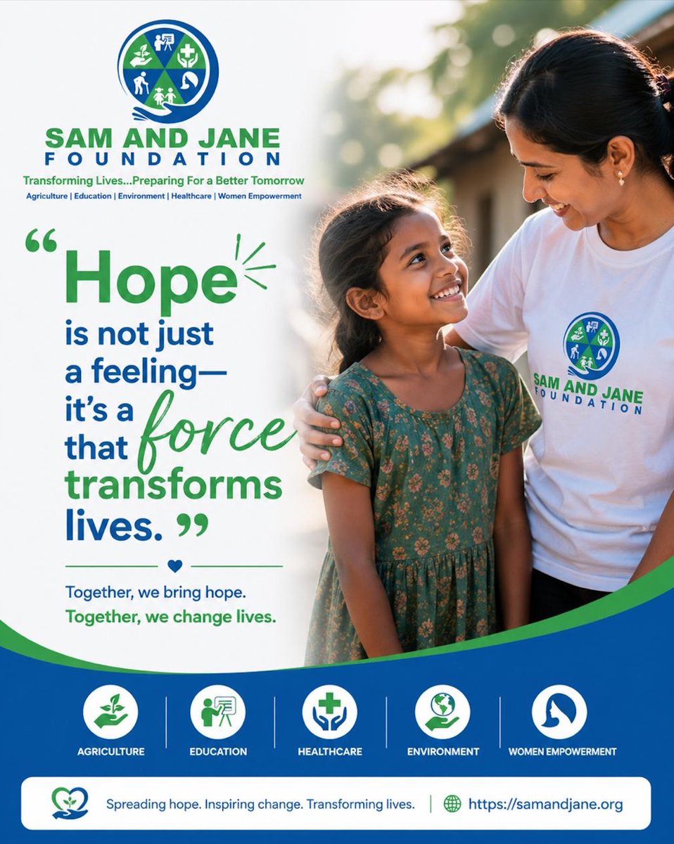 jane_foundation's tweet photo. We turn hope into action—empowering lives, uplifting communities, and creating lasting change.

🌐 https://t.co/0MH7PRK4xr
📞 +91 7093882111

#Hope #Transformation #SocialImpact #NGOIndia #ChangeLives #KeepGoing #SamAndJaneFoundation https://t.co/RaMFtC6AXB
