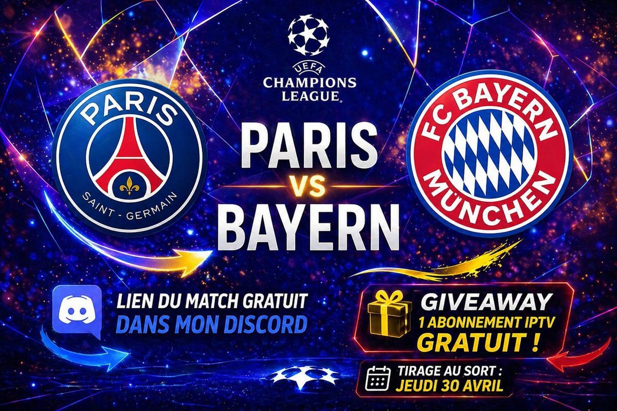 🔵 🔴PSG - BAYERN 🔴⚪️ 

 ⏰21H00    

👉LIEN DU MATCH discord.gg/QyBWsXF2me 

🔥GROS MATCH CE SOIR   

 RT + FOLLOW <a href="/RLobyy33276/">Spinzo</a>  POUR ACCÈS 📷

 #PSG #UCL #LDC #FOOT