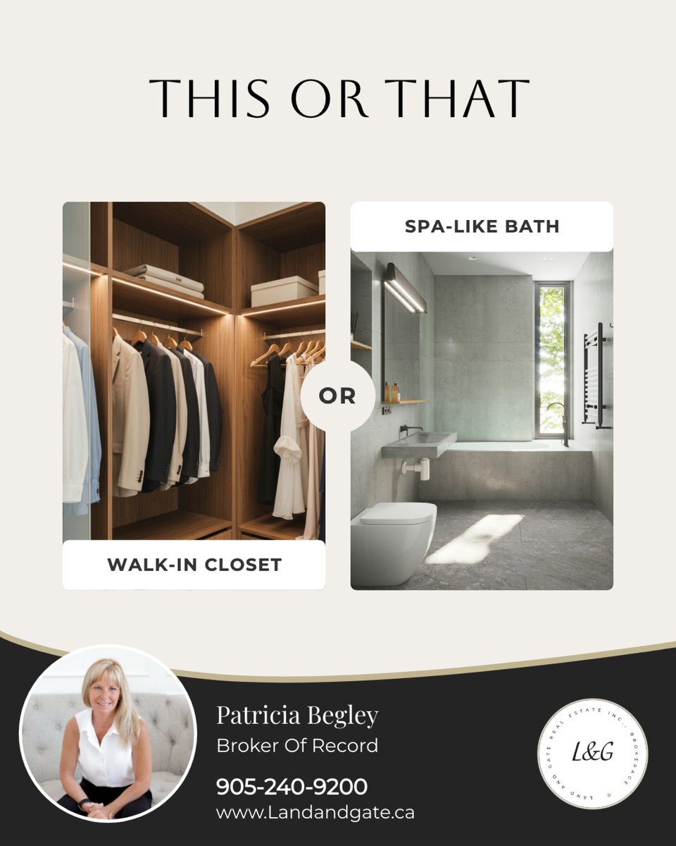 teambegley's tweet image. When it comes to dreaming big, what tops your list? The luxury of a huge walk-in closet with room for every piece of your wardrobe, or the ultimate relaxation of a spa bath, where every soak feels like a retreat? Share which one you’d choose and why. 👗🛁

#forsale #amazing