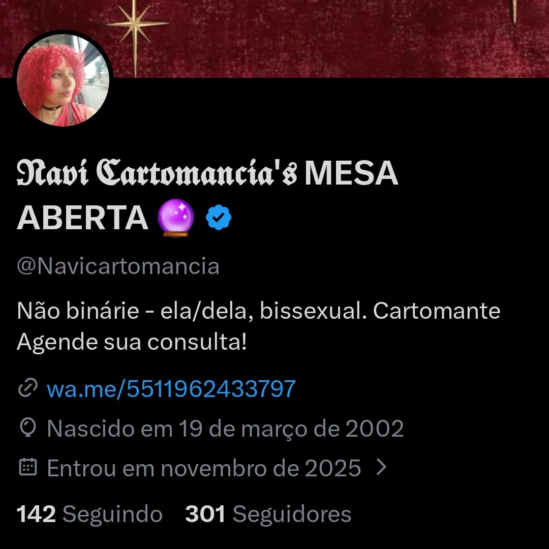 𝕹𝖆𝖛𝖎 𝕮𝖆𝖗𝖙𝖔𝖒𝖆𝖓𝖈𝖎𝖆'𝖘 MESA ABERTA 🔮 tweet media