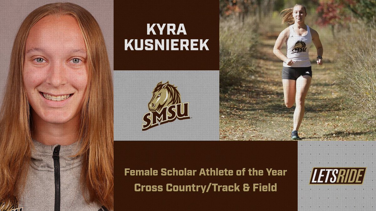 SMSUMustangs's tweet photo. Female Scholar Athlete of the Year:

Kyra Kusnierek!

#LetsRide https://t.co/giqKTgS6sn