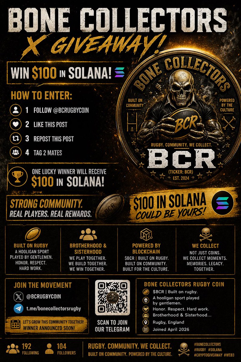 Bone Collectors Rugby Coin tweet media