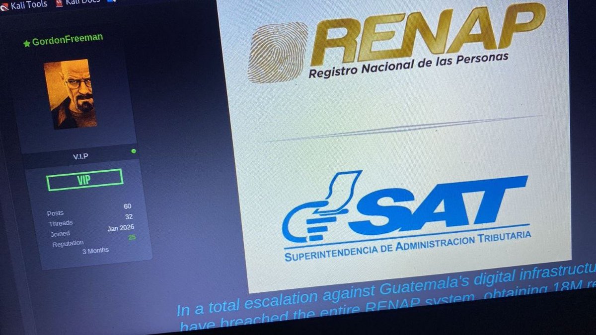 Nos llevó la pitufiverga mi gente 

Ciberataque a la SAT y RENAP