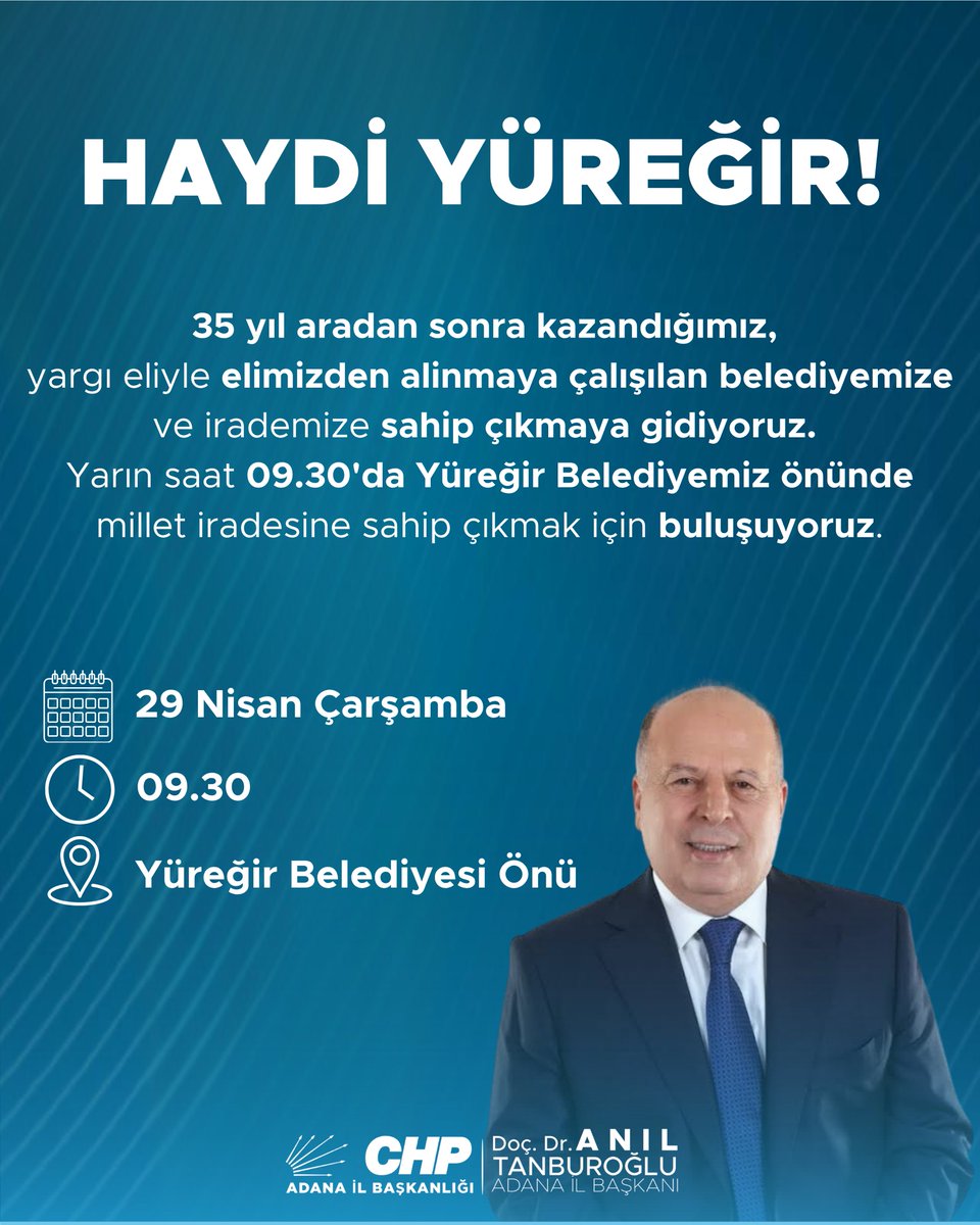CHP ADANA İL BAŞKANLIĞI tweet media