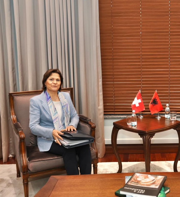HoxhaFer's tweet image. A useful and productive exchange with the Ambassador of #Switzerland in Albania, Ms. Ruth Huber.

We reaffirmed the excellent state of our bilateral relations. I expressed our sincere gratitude for the Swiss #CooperationProgramme and its valuable contribution to our joint efforts