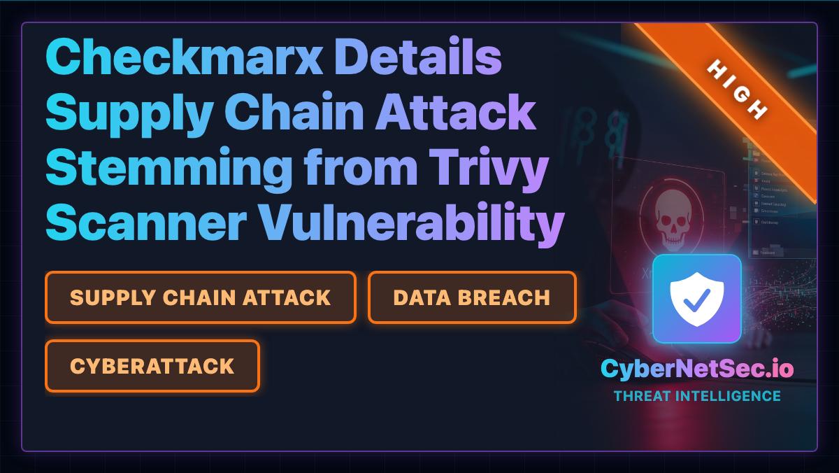NetSecIO's tweet image. 🚨 Checkmarx details a supply chain attack that started with a vulnerable Trivy scanner. Attackers accessed GitHub, pushed malicious code, and leaked data on the dark web. #Checkmarx #SupplyChain #CyberAttack #GitHub