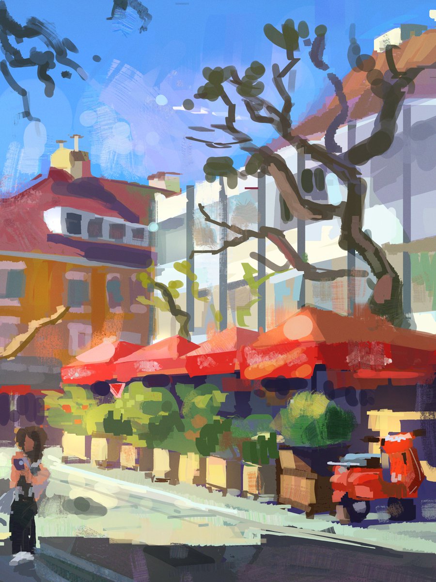 viadrawstuff's tweet image. Feels good to be back to Daily Paint 16✨
#pleinairpril #painting #daily #pleinair