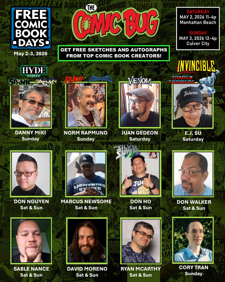 Ryan McCarthy @Free Comic Book Day @TheComicBug tweet media