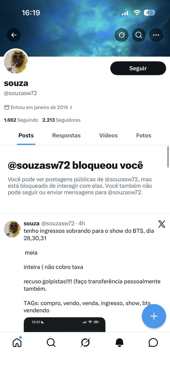 alertei uma pessoa nos comentários dizendo que era golpe e a conta me bloqueou... gente nao sejam bobos, ta na cara que é golpe