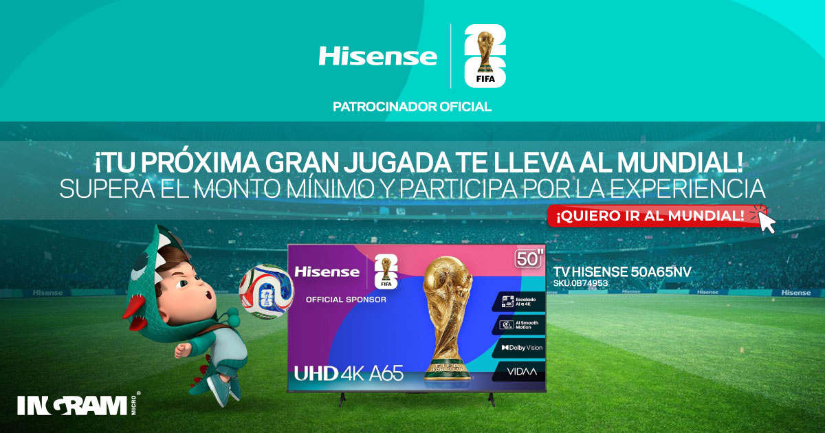 IngramMicroMx's tweet image. Tu próxima gran jugada te puede llevar al Mundial ⚽🔥 Participa por una experiencia inolvidable con Hisense.

¿Listo para vivirlo en grande? ¡Este es tu momento! 🌎🏆

Participa aquí: bit.ly/41vbelp

#IngramMicro #IngramMicroMexico #Futbol #Mundial #Hisense
