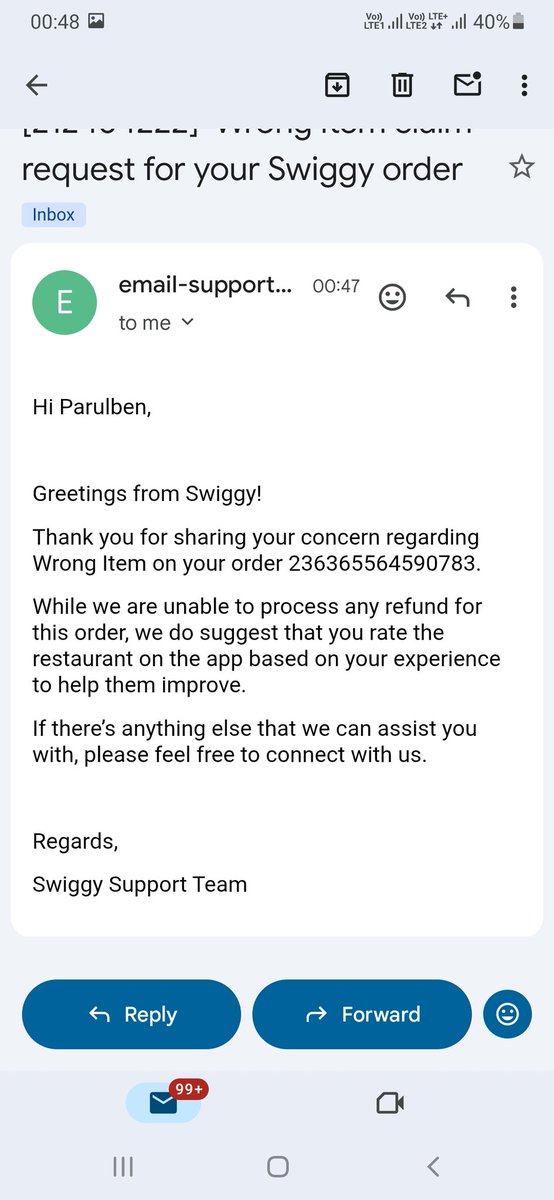 Arpan_Thacker_'s tweet photo. Scamers @Swiggy @SwiggyCares I don't want refund I charity to swiggy but I posted Pic n food was correct this is veg food u r playing with people https://t.co/xgDdBWvfOp
