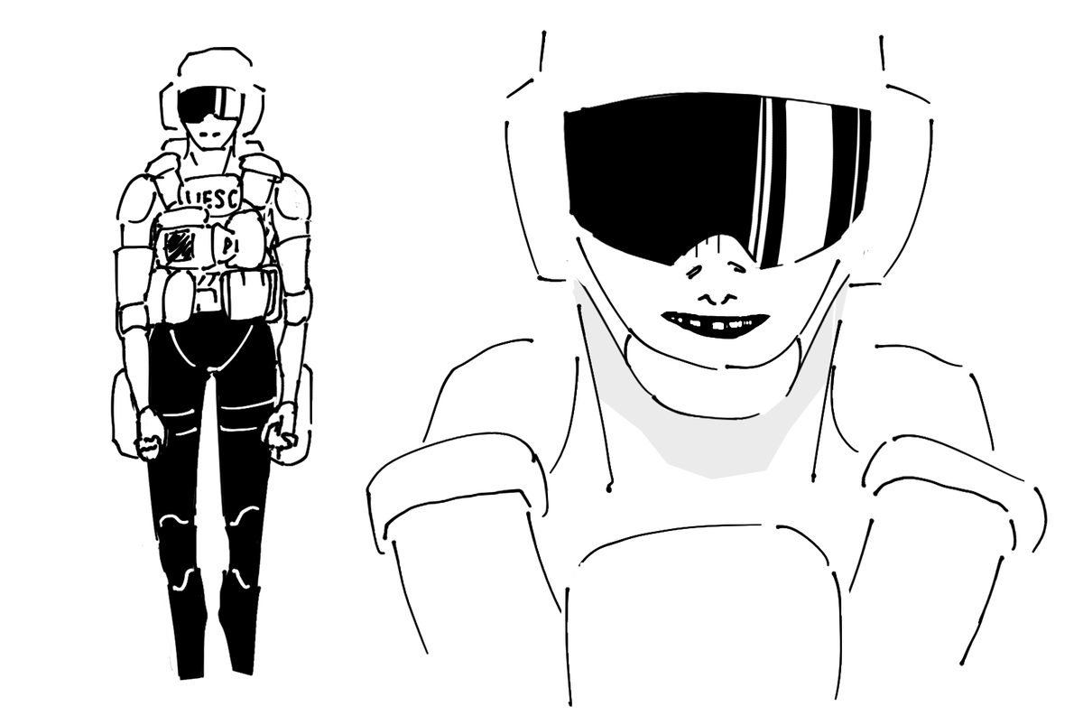 BriceMashiro's tweet photo. Inspiration doodle by Marathon early concept art 
#Marathon https://t.co/bVg0L5xtSA