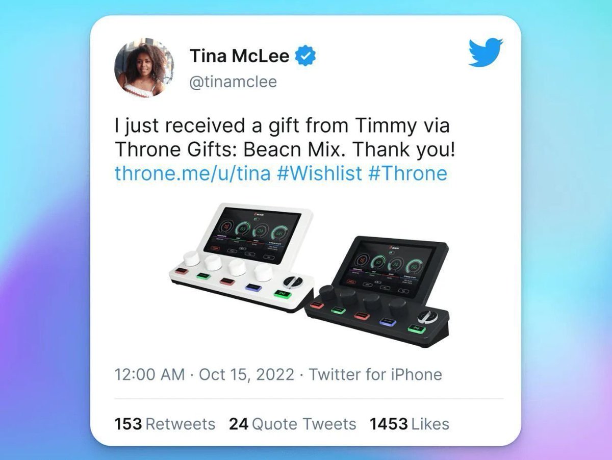 Throne tweet media
