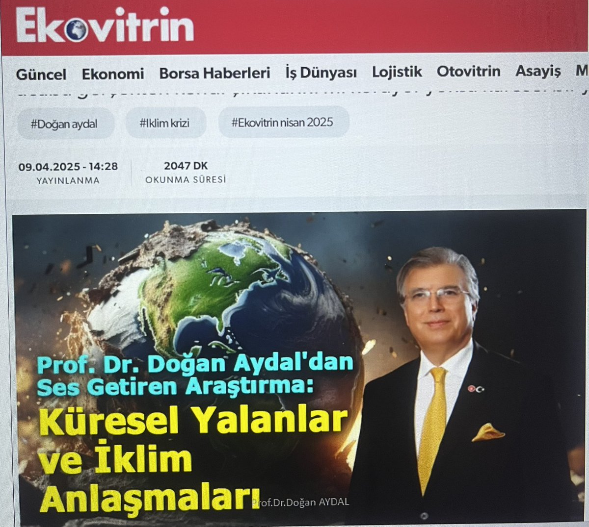 prof_aydal's tweet photo. Değerli sosyal Medya arkadaşlarım, Yağmurlarla ilgili basın bildirimden sonra konudan bihaber olan birçok kişinin fikir yürüttüğünü gördüm. Cevabım her şartta trollük yapacak olanlara değildir. Onlar trollük yapmak için aldıkları paranın hakkını vermeye çalıştıklarından sadece acıyabilir, onlar adına üzülebilirim. Ancak iyi niyetle meraklanan birçok arkadaşımın meraklarını gidermek üzere bu paylaşım yapılmıştır. 
• Yazımın Chemtrails (kimyasal izler) konusuyla hiçbir alakası yoktur. 
• Chemtrails üzerine çalışanlar ile ortak bir chemtrails çalışmam da yoktur.
• Ben adı geçen toplantıda “Küresel Yalanlar ve İklim Anlaşmaları” adlı bir konuyu anlattım, yazdım. Bu yazının da Chemtrails ile bir bağlantısı yoktur. İki farklı konudur.
• Basın bildirim ise Türkiye’deki yağış rejimi ile ilgilidir. Bu yağış rejimin Chemtrails ile bir bağlantısı yoktur.
• Chemtrails ile uğraşan kişilerin temel hedefinin toprağımızı zirai ilaçlarla kirletmek olduğunun ve doğrudan tarım ile bağlantılı olduğunun farkındayım. Ancak o konudaki çalışmamın Amerika kısmını henüz bitirmediğimden herhangi bir yayın yapmadım.
• Chemtrails spreylerinin uygulandığı bölgelerin çoğunda tek bir bulut parçası bile yoktur. Zira spreyleyenlerin niyetleri bulutlarla bağlantılı olmayıp, farklıdır.
• Basın bildirimin sonundaki tabloya baktığınızda Türkiye’nin yağış rejimini net olarak görebilirsiniz.
• Son 55 yıl içinde Türkiye’nin her yerindeki 224 istasyon verisine göre yağış alım ortalamamız 622 mm’dir. 28 yıl bu ortalamanın üzerinde, 27 yıl da bu ortalamanın altında yağış aldık. Konu hakkında tam araştırma yapmayanların “bu sene Fırat ve Dicle çoştu” demelerini de anlayabiliyorum.
• Türkiye’deki bulutların arkasına motor takıp BAE’ne kadar gitmesini sağlayan bilindik bir teknoloji de şimdilik yoktur.
• Ben emin olduğum konuları paylaşıyorum. Parti adına konuşan kişilerin bizzat araştırarak bilmedikleri konular üzerinde daha hassas paylaşım yapmaları gerekmektedir.