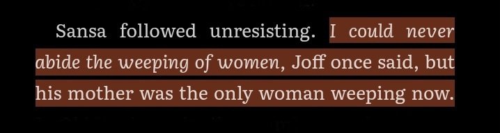 catelyn’s daughter through and through 🥹