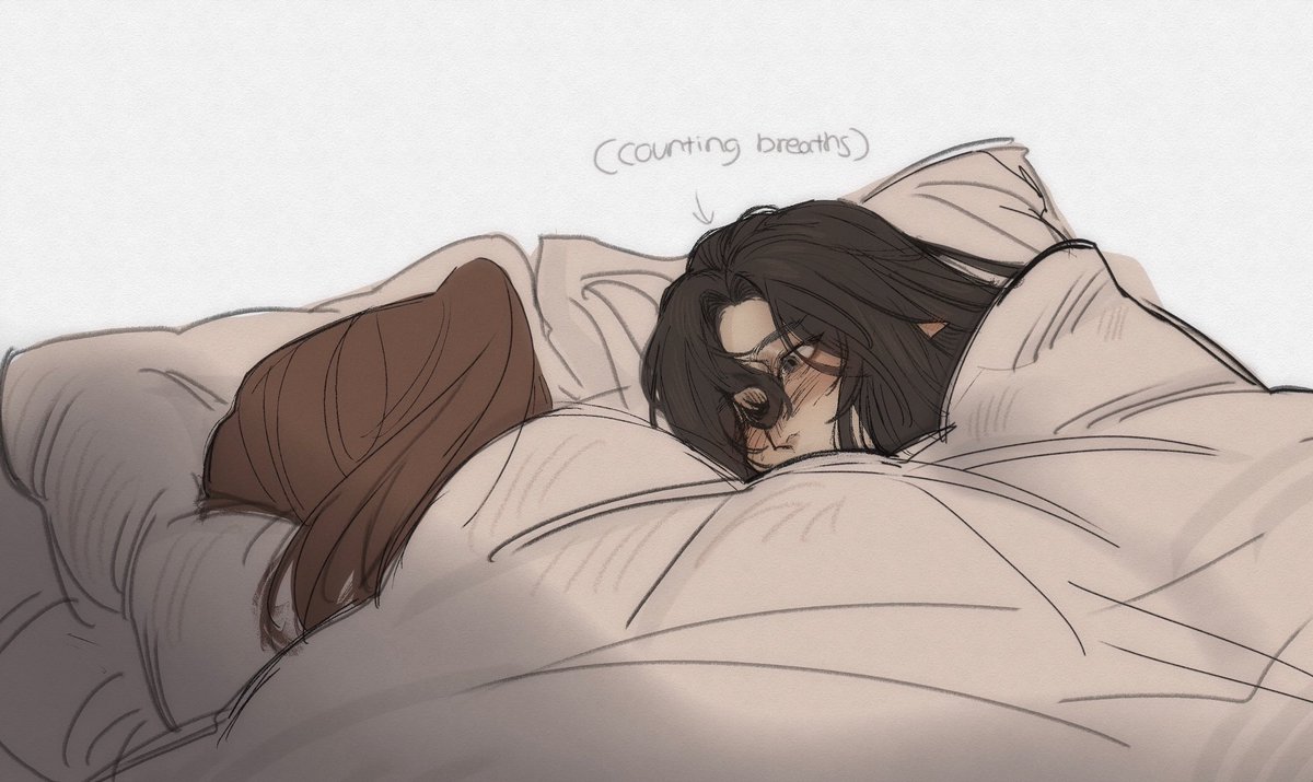 When I first got into tgcf I always wondered if hua cheng even falls asleep or if he just