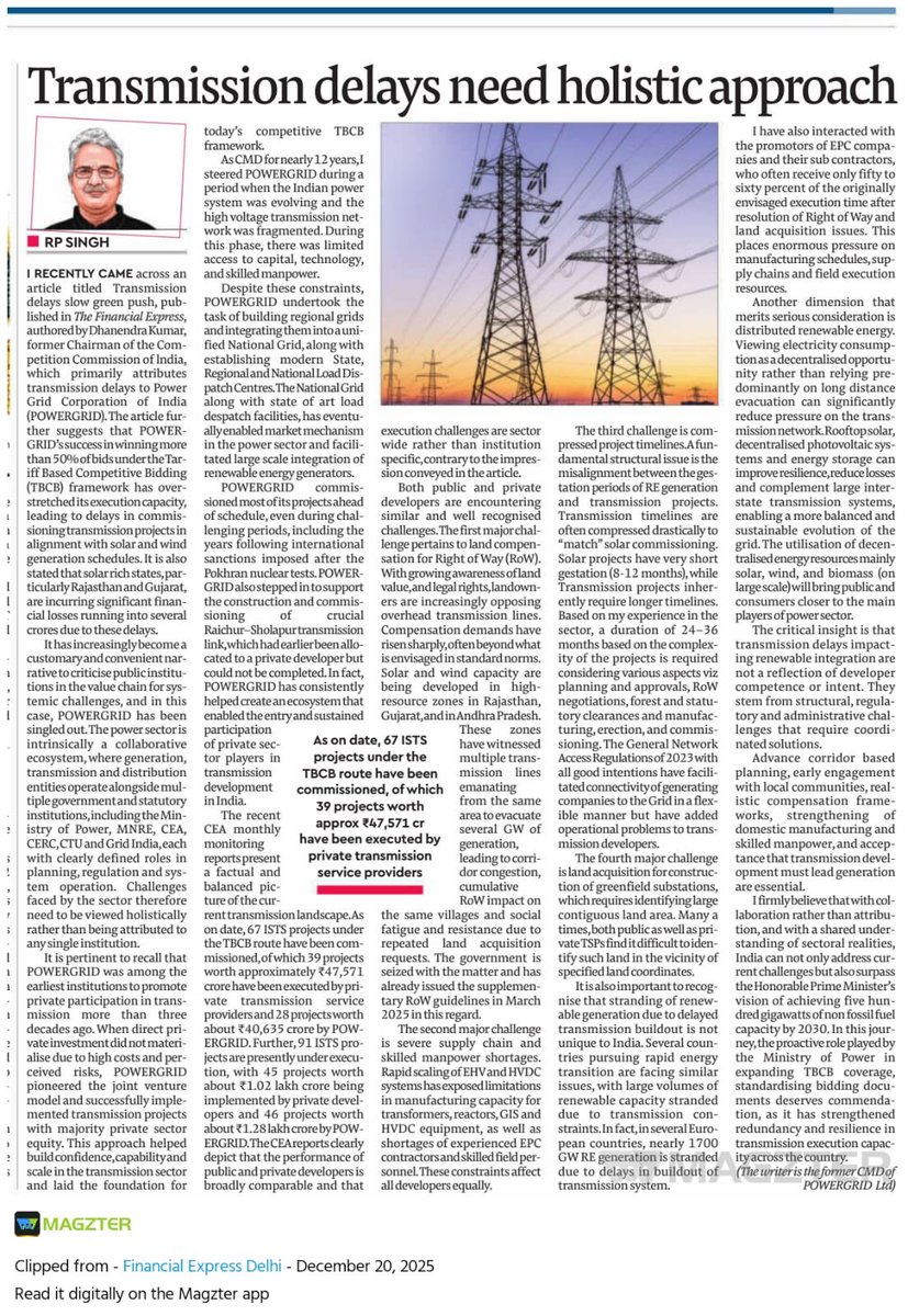 Deepak83Y's tweet photo. @soicfinance Refer this article from one of the pioneer of Power Transmission system… https://t.co/QsKwIQOwKq