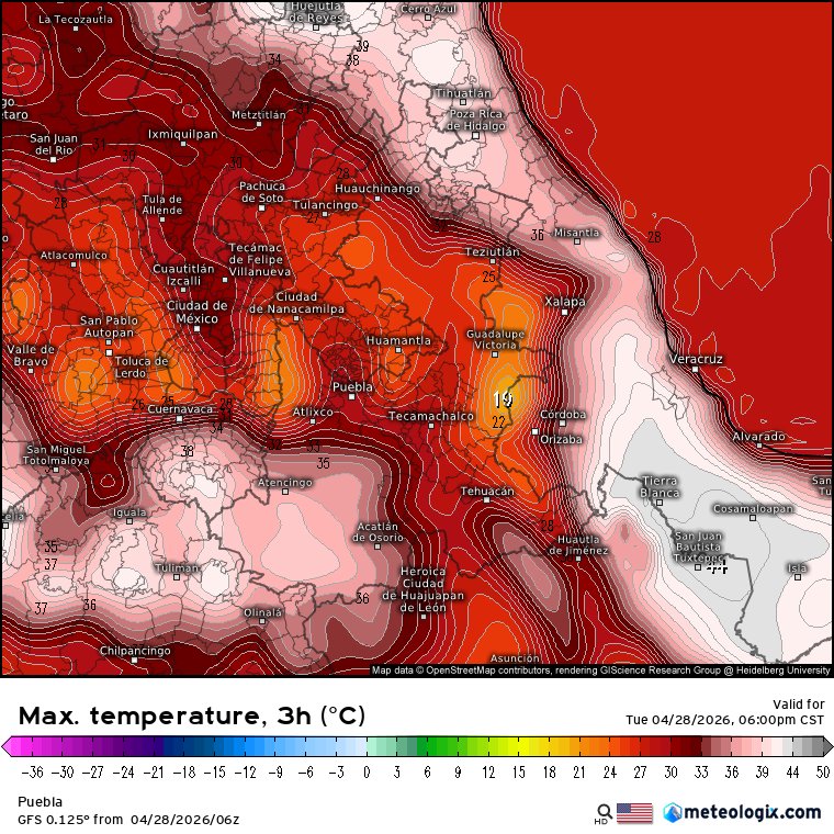 Meteorología Puebla tweet media